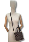 Bolso Mini Trenzado Raso Chocolate