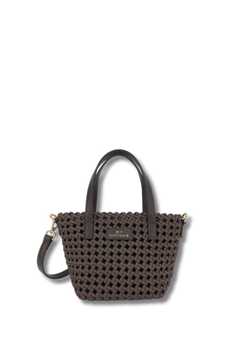 Bolso Mini Trenzado Raso Chocolate