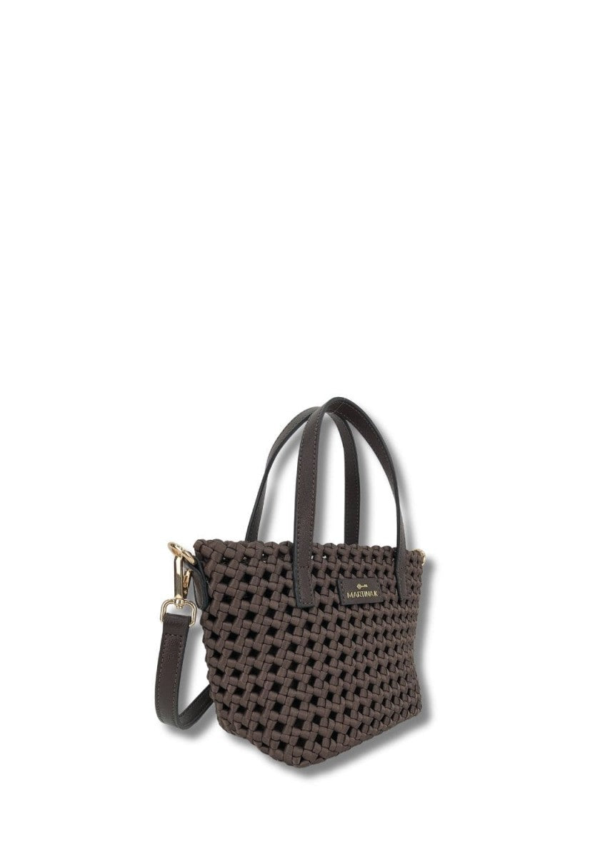 Bolso Mini Trenzado Raso Chocolate