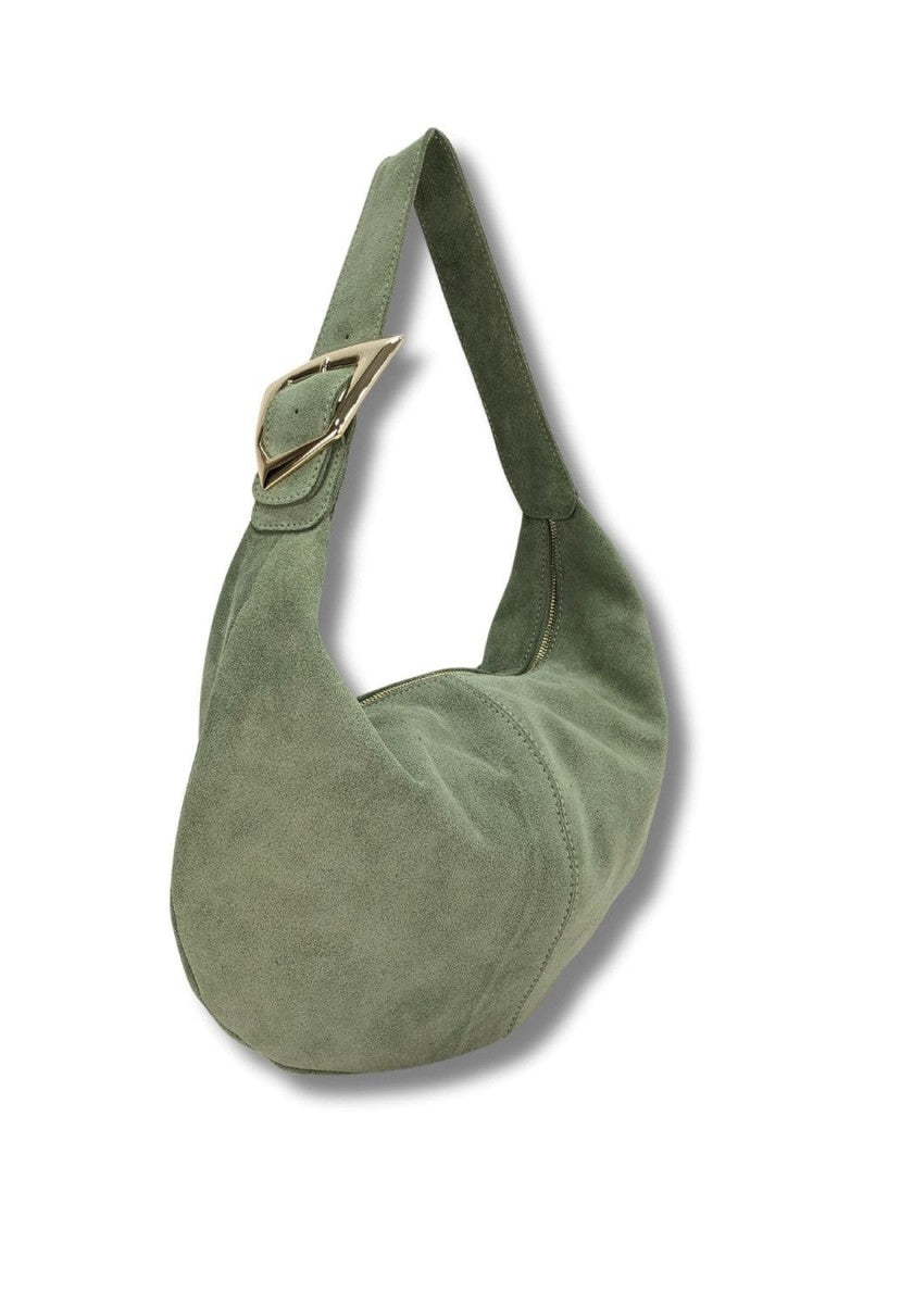 Bolso Hobo Piel Verde Agua