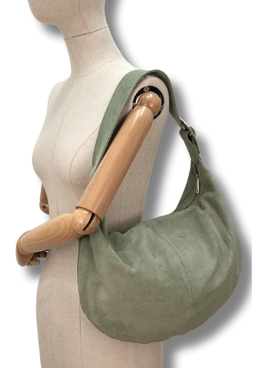 Bolso Hobo Piel Verde Agua