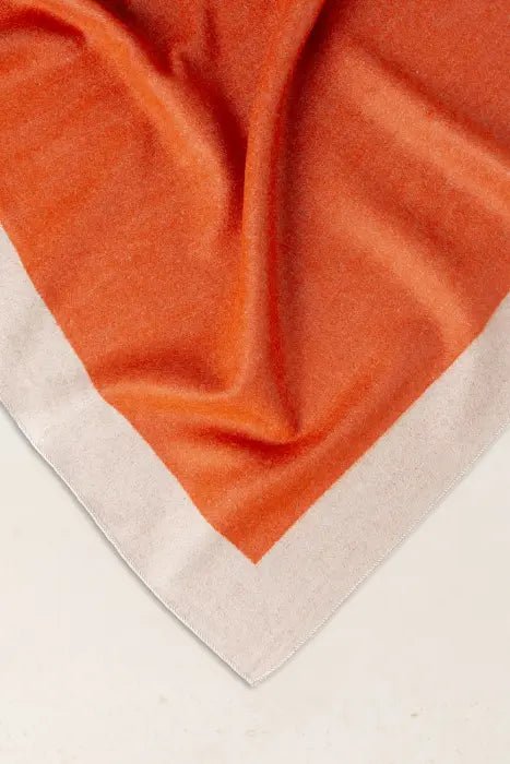 Poncho Bicolor  Reversible Naranja-Topo