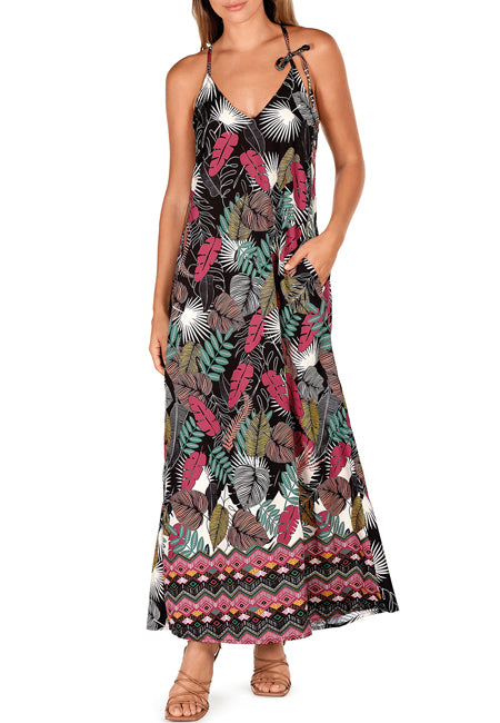 Vestido Dolores Cortés hojas